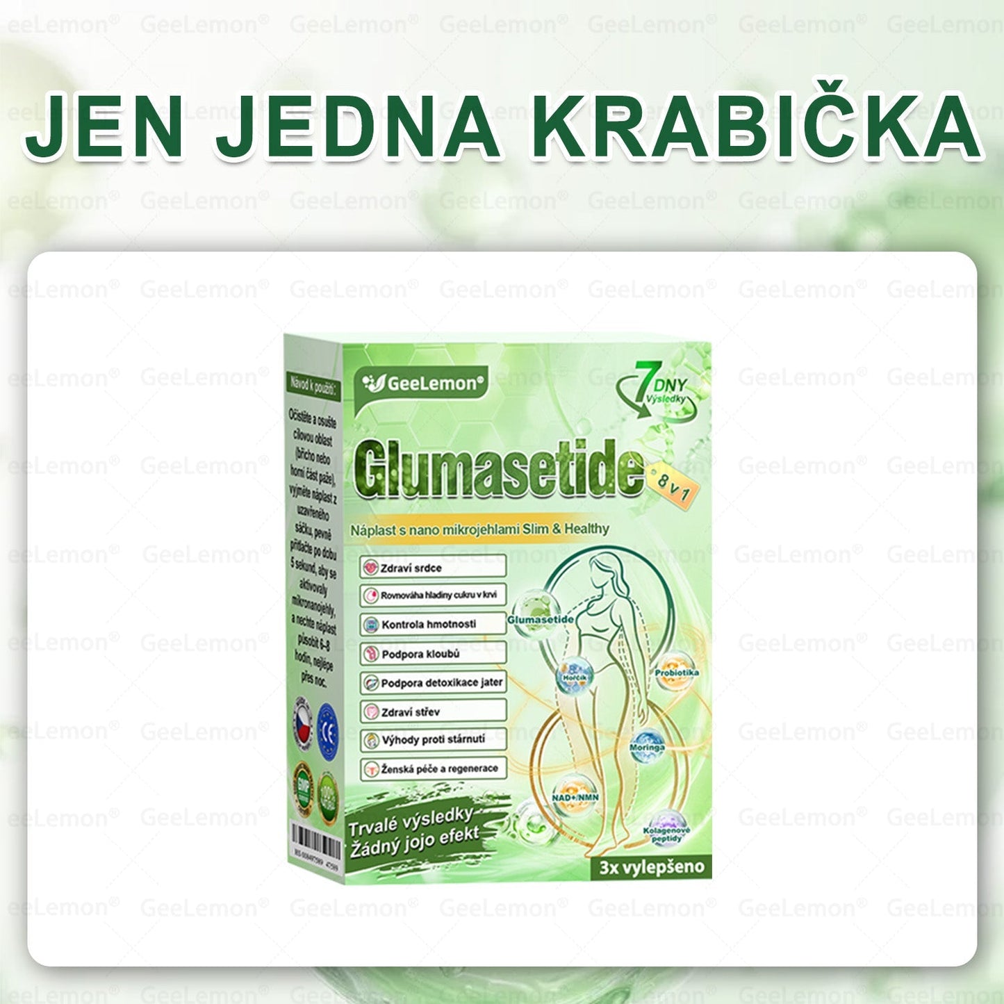 👩‍⚕️ 🎁 𝐆𝐞𝑒𝑙𝑒𝐦𝐨𝐧® Glum𝐚𝐬𝐞tide 8 v 1 – Zeštíhlující nano mikrojihlový náplast 🇨🇿 Jen 1× denně ✅ Viditelné změny za 7 dní – na obezitu, kardiovaskulární zdraví, diabetes a kloubní problémy