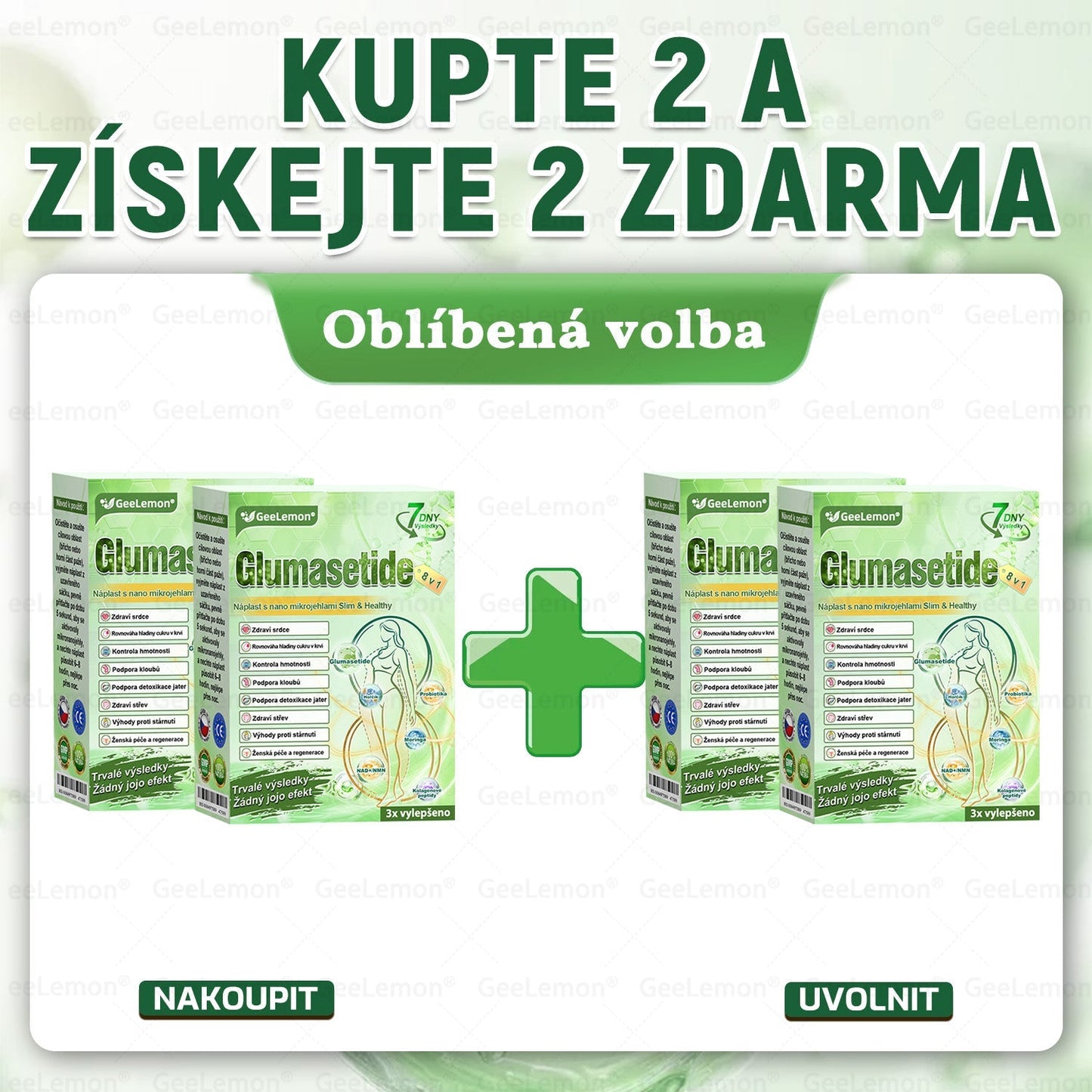 👩‍⚕️ 🎁 𝐆𝐞𝑒𝑙𝑒𝐦𝐨𝐧® Glum𝐚𝐬𝐞tide 8 v 1 – Zeštíhlující nano mikrojihlový náplast 🇨🇿 Jen 1× denně ✅ Viditelné změny za 7 dní – na obezitu, kardiovaskulární zdraví, diabetes a kloubní problémy