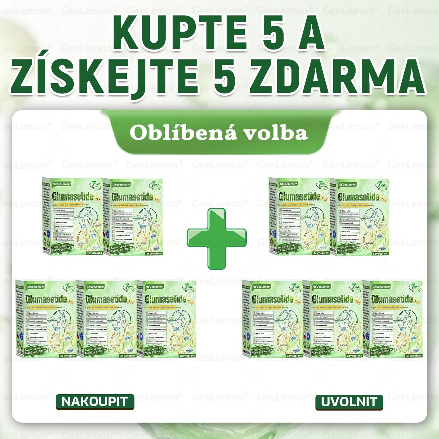 👩‍⚕️ 🎁 𝐆𝐞𝑒𝑙𝑒𝐦𝐨𝐧® Glum𝐚𝐬𝐞tide 8 v 1 – Zeštíhlující nano mikrojihlový náplast 🇨🇿 Jen 1× denně ✅ Viditelné změny za 7 dní – na obezitu, kardiovaskulární zdraví, diabetes a kloubní problémy